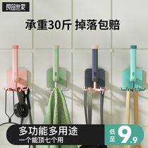 Strong adhesive hook load-bearing viscose non-punching kitchen bathroom hook door hanging clothes hangers hanging wall can be rotated