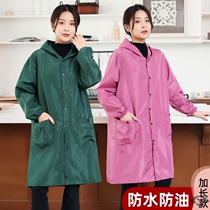 Adult kitchen cooking waterproof coat adult Long Home Oil-proof apron overalls overalls coat women Fashion Spring