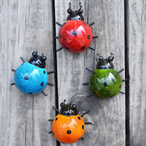 4Pcs Metal Ladybug Childrens Cognitive Toys Christmas Wall
