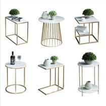 Nordic minimalist marble tea table small family style living room sofa edge a few casual balconies iron art mini small tea table