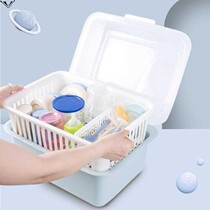 Baby bottle storage box Childrens tableware box supplies dustproof with lid drying rack baby bottle rack storage box