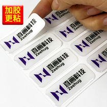 Crystal drop plastic custom round logo sticker sticker 3m pull trademark sticker printed drop sticker custom