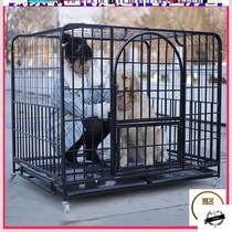 Going out small cat and dog Schnauzer puppy household firewood dog Iron square tube thickened car dog cage medium dog Indoor