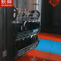 Door rear-mounted nail-free shoe rack simple space-saving shoe rack bathroom small apartment wall anti-theft door
