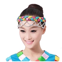 Tibetan headdress female Tibetan stage performance minority dance hair accessories braids Tibetan braids accessories accessories photo tide