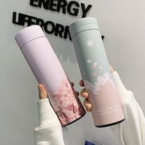 Japanese fresh thermos cup female water Cup personality male student water bottle simple trend cute ins tea cup