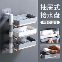 Fragrant Hood box hanging wall multi-layer turn soap box single layer double layer drain toilet bathroom shelf