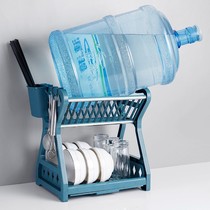 Dish storage rack household tray cabinet countertop drain rack artifact storage rack kitchen supplies