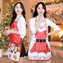 Christmas clothing apron Christmas atmosphere dress dress Santa Claus snowman waist creative clothing props