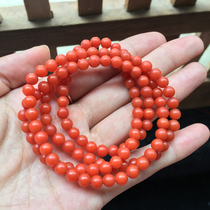 South red Agate multi-ring hand string card 6 couples bracelet Vintage court style Chinese red Natal red necklace
