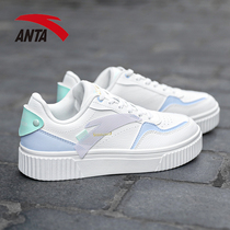Anpedal Women Shoes Summer Small White Shoes Officer Net Flagship Leather Face Waterproof Sneakers Casual Board Shoes Female Air Force 1 Spring