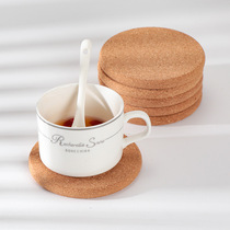 Japanese cork coaster water cup non-slip Cup cushion ceramic glass anti-hot insulation pad round small teacup Holder