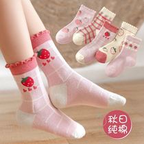Socks girls socks wearing tide ins cotton childrens socks Korean lace baby girl princess socks