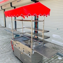 Night market barbecue multifunctional car tofu stall dining car snack commercial stove iron plate cart grilled mobile fryer