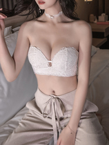  Strapless non-slip bra small chest gathered thin summer beauty back bra bandeau rimless invisible underwear