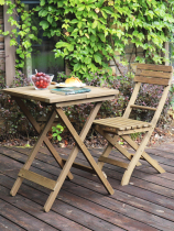 Leisure table and chair Small tea table Tea table Solid wood side table Square table Long table Folding table and chair kit Courtyard balcony Leisure