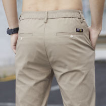 Pants Mens casual pants Summer thin loose straight trend stretch slim mens pants Light and versatile mens pants