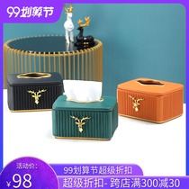Nordic ins creative tissue box light luxury decoration ornaments home living room drawing paper box restaurant coffee table storage box