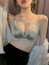 Wacoal incognito underwear women gather no rimless lace bra adjustment type sub-milk anti-sagging bra set