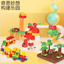 Childrens building blocks Assembly toys Plastic boys and girls intelligence toys 168pc dinosaur train scene building blocks
