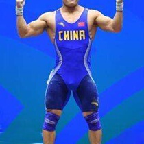 Chinese Team 2017-2018 version of Lu Xiaojun competition with the same type of Weightlifting Wrestling suit one-piece tights