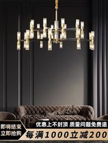 All-copper post-modern light luxury Nordic living room chandelier home restaurant villa compound building lighting simple atmosphere