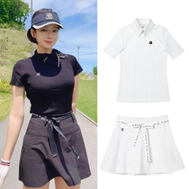 South Korea imported golf Korean version of womens spring and summer outdoor anti-light skirt Tennis moisture absorption quick-drying black trouser skirt