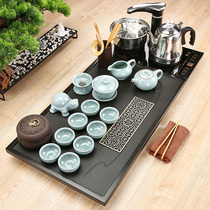 Wu Jinshi tea tray Household Kung Fu tea set with automatic boiling water induction cooker complete set of simple office small tea table