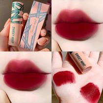  u First try and experience Xiaofang Ding velvet matte lip glaze Lip gloss fine flash long-lasting warm chestnut pumpkin color u Select the mouth