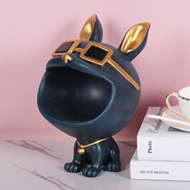 Creative Nordic porch home key simple living room desktop Puppy storage Zhaocai pure handmade decorations