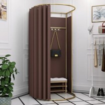 Mobile fitting room Floor track folding activity promotion Dressing room door curtain Clothing store display rack Easy assembly