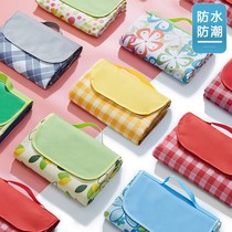 Outdoor ins floor mat portable hand-held moisture-proof picnic mat spring outing outskirts waterproof thickened lawn extra picnic cloth