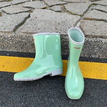 Women's fashion rain boots wear Korean cute jelly non-slip water shoes rain boots short tube adult overshoes rubber shoes water boots