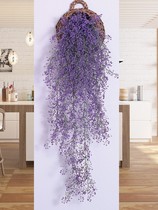 Simulation of Golden Bell willow wall-mounted flower wall decoration living room hanging wall artificial flower basket