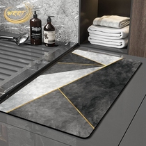 Nordic style absorbent mat bathroom non-slip feet soft diatom mud toilet dirty carpet quick-drying suede