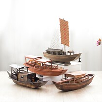 Wooden Making Smooth Sailing Adult Living Room Handmade Birthday Boat Model Wooden Mini Boat Ornaments Small Model