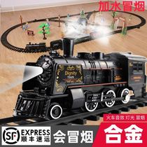 Net red small train large simulation toy rail car Electric childrens roller coaster 2-year-old boy 2021 new