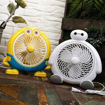 Cartoon electric fan desktop turnpage fan student dormitory mini fan mute household electric fan office desk fan