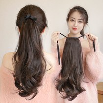 Wig ponytail female strap micro roll big wave long hair ponytail braid simulation hair natural pear flower roll fake ponytail
