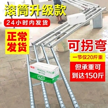 Unloading artifact slide conveyor belt handling loading and unloading truck transmission unpowered turning slide lower cargo truck ramp