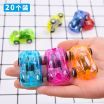 Car toys childrens drop-resistant transparent return car inertia mini car baby kindergarten puzzle prize gift