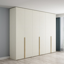 Light luxury modern white wardrobe bedroom home four or six doors overall wardrobe simple solid wood quality one door to the top wardrobe