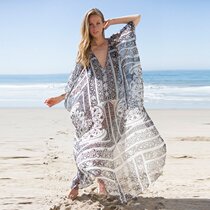 Europe and the United States new holiday sunscreen clothing loose size chiffon bikini swimsuit overcoat beach skirt robe
