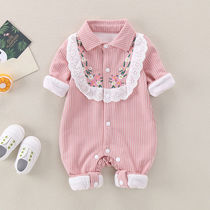 Baby clothes set female Princess 3-6-9 months baby autumn clothes outside clothing spring 0-1 year old Full Moon jumpsuit