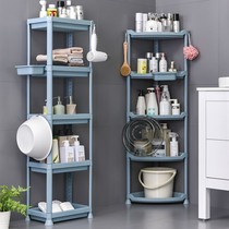 Toilet rack-free punching toilet rack floor-to-floor multi-layer tripod toilet plastic bathroom