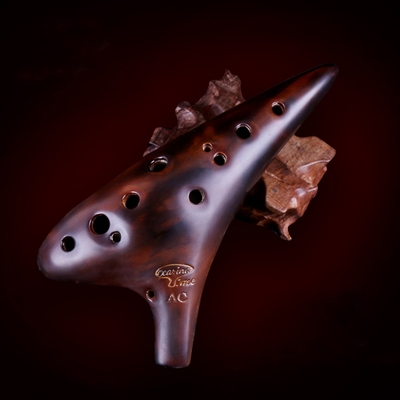 (Flute of Time) Ocarina 12 holes smoked paint 12 holes Alto c Ocarina professional performance portable small instruments