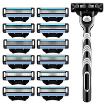 Flying Koo Triple Shave Universal 3 Blade Geely Manual Shave Razor Shave Blade 3 Layer Knife Head Hu