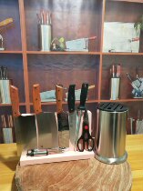 Qi Xiaotao financial knife fast hand shake sound live same kitchen knife home kitchen cut bone Net red knife eight sets