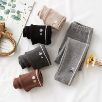Girls bottom pants spring autumn pure cotton thickened CUHK Scout 2021 new baby foreign air long pants children outwear pants