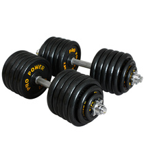Dumbbells 50kg pair of men single large weight stainless steel fitness household pure iron solid equipment gym